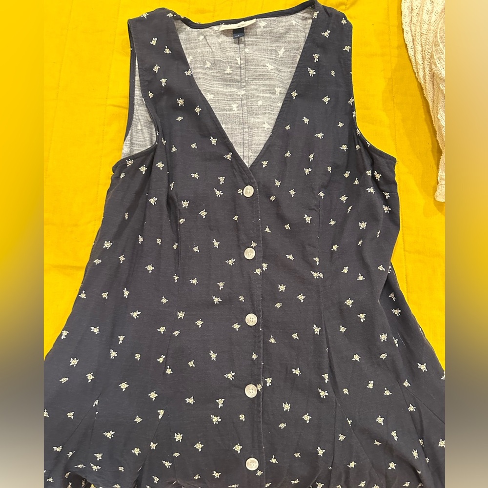 Universal Thread Mini Dress with White Floral Pattern